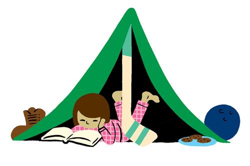 girl in tent 